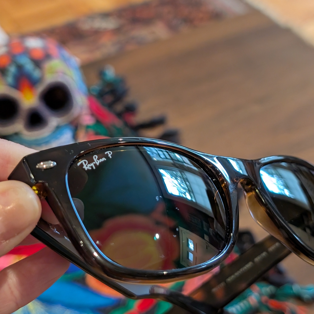 Ray-Ban Tortoiseshell Brown New Wayfarer Sunglasses w/ Polarized Lenses ($231) - Picture 9 of 14